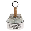 Image of Seasoned With Love Caddy w/4 Salt & Pepper Shakers 5x9"