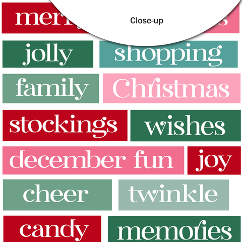 Merry Word Cut-Aparts | Christmas, Fussy Cut