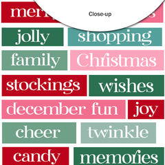 Merry Word Cut-Aparts | Christmas, Fussy Cut