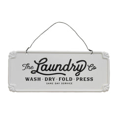 The Laundry Co Vintage Metal Hanging Sign