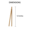 Image of HIC Kitchen Toast Tongs, Bamboo, 12in