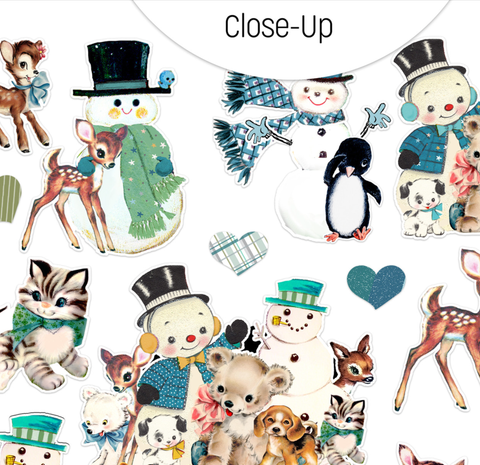 Vintage Snow Friends Ephemera | Snowman Cutouts