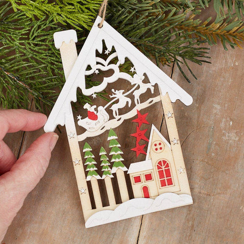 4-3/8" x 6" Woodland Christmas Eve Ornament (Pack of 48)