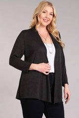 X9029-140 Essential Plus Size Knit Cardigan