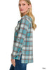 Image of Plaid Roll-up Long Sleeve Shacket
