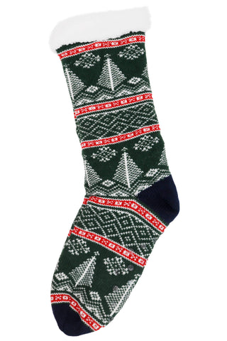 Women's Christmas Fuzzy Lounge Mid-Crew Socks - Random