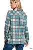 Image of Plaid Roll-up Long Sleeve Shacket