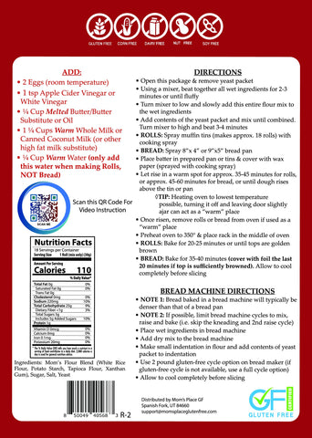 Mom's Best Gluten-Free Rolls or Bread Mix