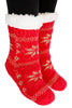 Image of Women's Christmas Fuzzy Lounge Mid-Crew Socks - Random