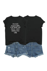 Sacastic Quotes Print Graphic Top STC356C5