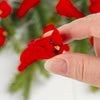 Image of Pack of 24 Mini 1-1/2" Mushroom Red Cardinal Birds