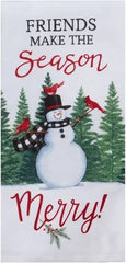 Kay Dee Designs Winter Cardinal Snowman Terry Kitchen Towel