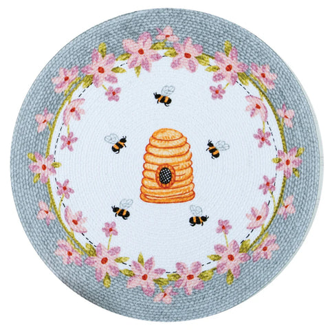 Bee Inspired Braided Round Placemat