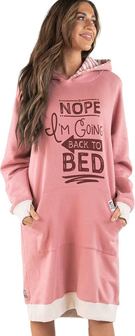 Sleep Hoodie oversized - Nope I'm Going Back To Bed - choose sizes S/M or L/XL