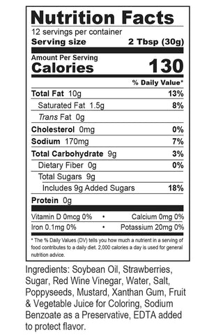 Strawberry Poppyseed Dressing - 12 fl. oz.