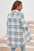 Image of Plaid Flap Pocket Long Sleeve Shacket