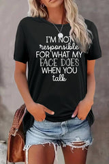 Sacastic Quotes Print Graphic Top STC356C5