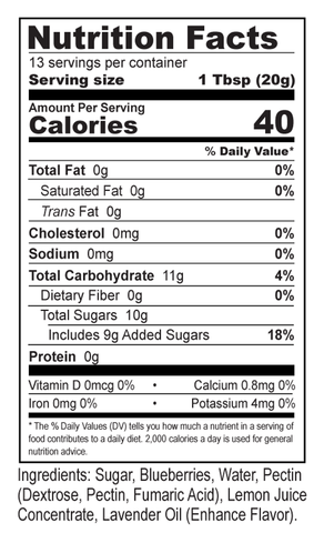 Blueberry Lavender Jam - Half Pint