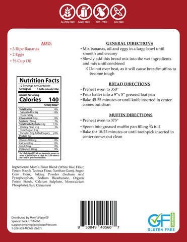 Gluten-Free Banana Bread or Muffin Mix