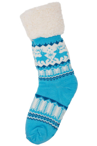 Women's Christmas Fuzzy Lounge Mid-Crew Socks - Random