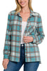 Image of Plaid Roll-up Long Sleeve Shacket