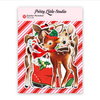 Image of Vintage Dasher Reindeer Ephemera | Deer Cutouts, DieCuts, Woodland, Christmas