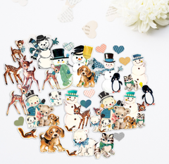 Vintage Snow Friends Ephemera | Snowman Cutouts 