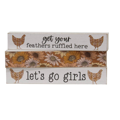 Let's Go Girls Floral Chicken Mini Stick - 3 Asstd.