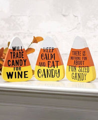 Will Trade Candy For Wine Sitter, 3 Assorted (Set of 3 pieces)