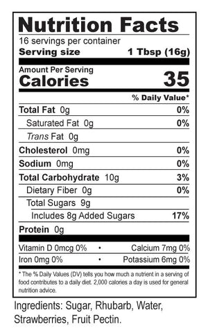 Rhubarb Strawberry Jam - Half Pint