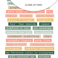 The Holidays Christmas Word Stickers (Color) | Christmas, Winter, Green, Wordfetti