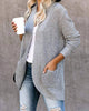 Image of CARDIGAN WITH CURVED FRONT AND LARGE POCKET