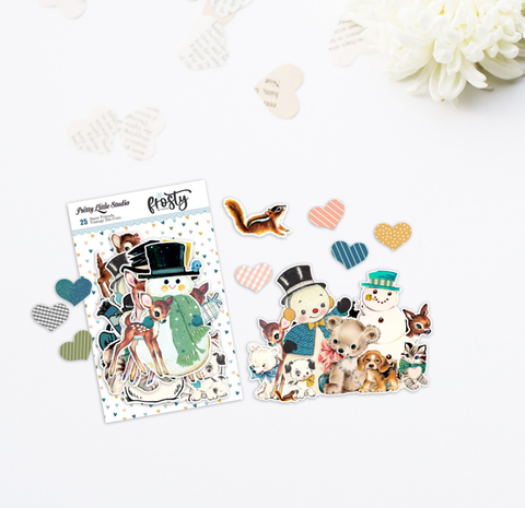 Vintage Snow Friends Ephemera | Snowman Cutouts 