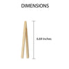 Image of HIC Kitchen Toast Tongs, Bamboo, 6.5in