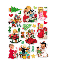 Vintage Carol Christmas Ephemera | Cutouts, DieCuts, 