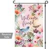 Image of Welcome Friend Reversible Reusable Multi-Image Garden Flag