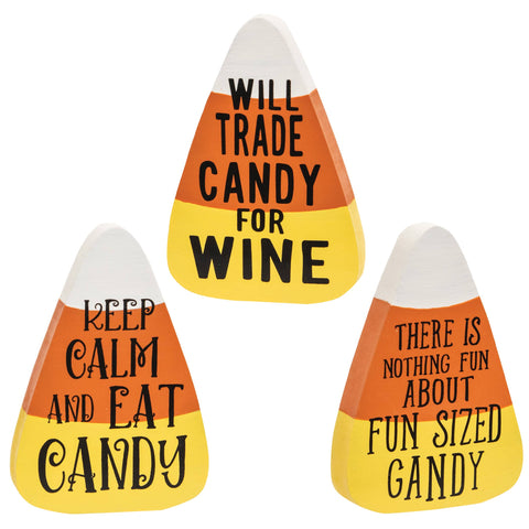 Will Trade Candy For Wine Sitter, 3 Assorted (Set of 3 pieces)
