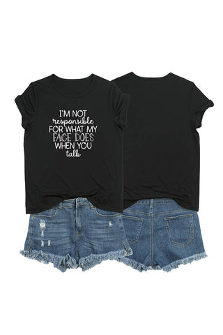 Sacastic Quotes Print Graphic Top STC356C5