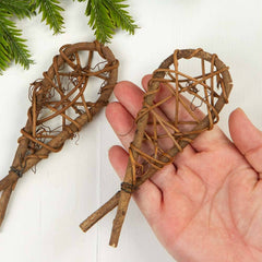 Mini Natural Grapevine Snow Shoes -Select Size