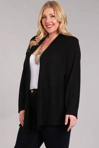 X9029-140 Essential Plus Size Knit Cardigan