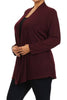 Image of X9029-140 Essential Plus Size Knit Cardigan