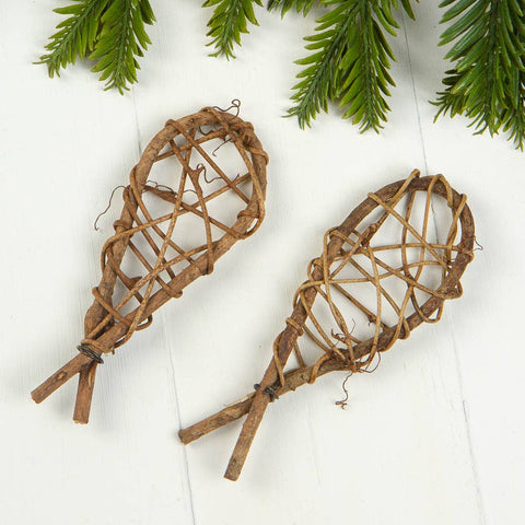 Mini Natural Grapevine Snow Shoes -Select Size