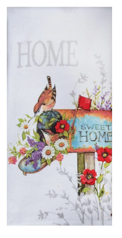 Kitchen Towel - Beautiful Fall Birdhouse design