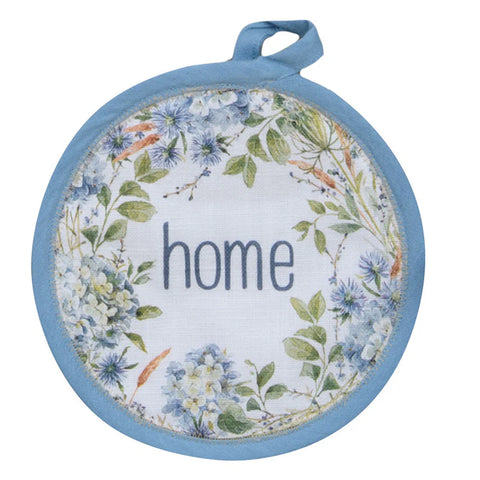 Bohemian Blue Home Floral Potholder by KayDee