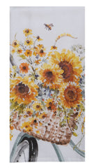 Sunflowers Forever Bike Dual Purpose Terry Kitchen Towel