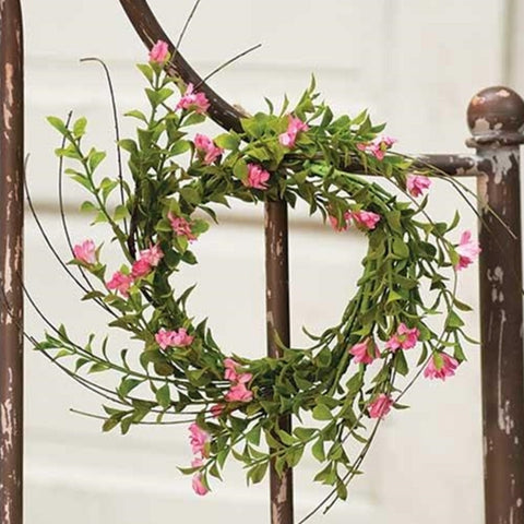 Pink Floral Wreath - 10"