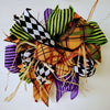 Image of Halloween Gypsy Bow - Harvest Bow, Halloween Bow, Lantern Bow, Halloween Ribbon, Fall Ribbon, Raffia, - 10"