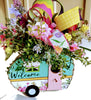 Image of Camper Birdhouse Floral Arrangement - Mother's Day, Floral Arrangements, Gift for Women Birthday