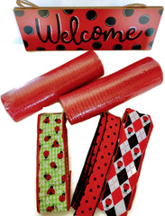 Ladybug wreath kit, wreath supplies, wreath kit, 14