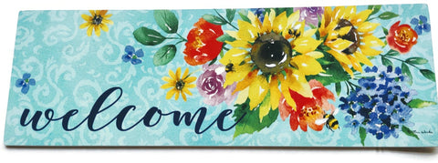 Sunflower Welcome Sign, Sunflower, Sunflower Welcome sign for front porch, Front porch wreath sign, signs for wreaths sign for wreath making